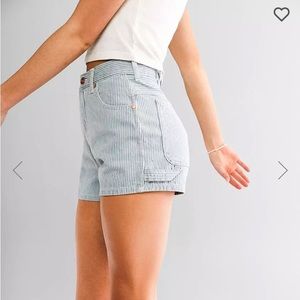 Wrangler railroad stripe carpenter shorts